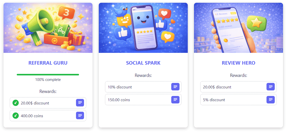 loyalty suite achievements