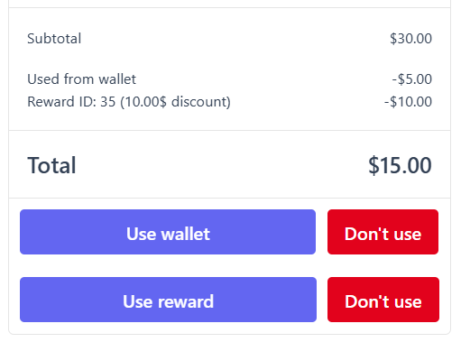 loyalty checkout