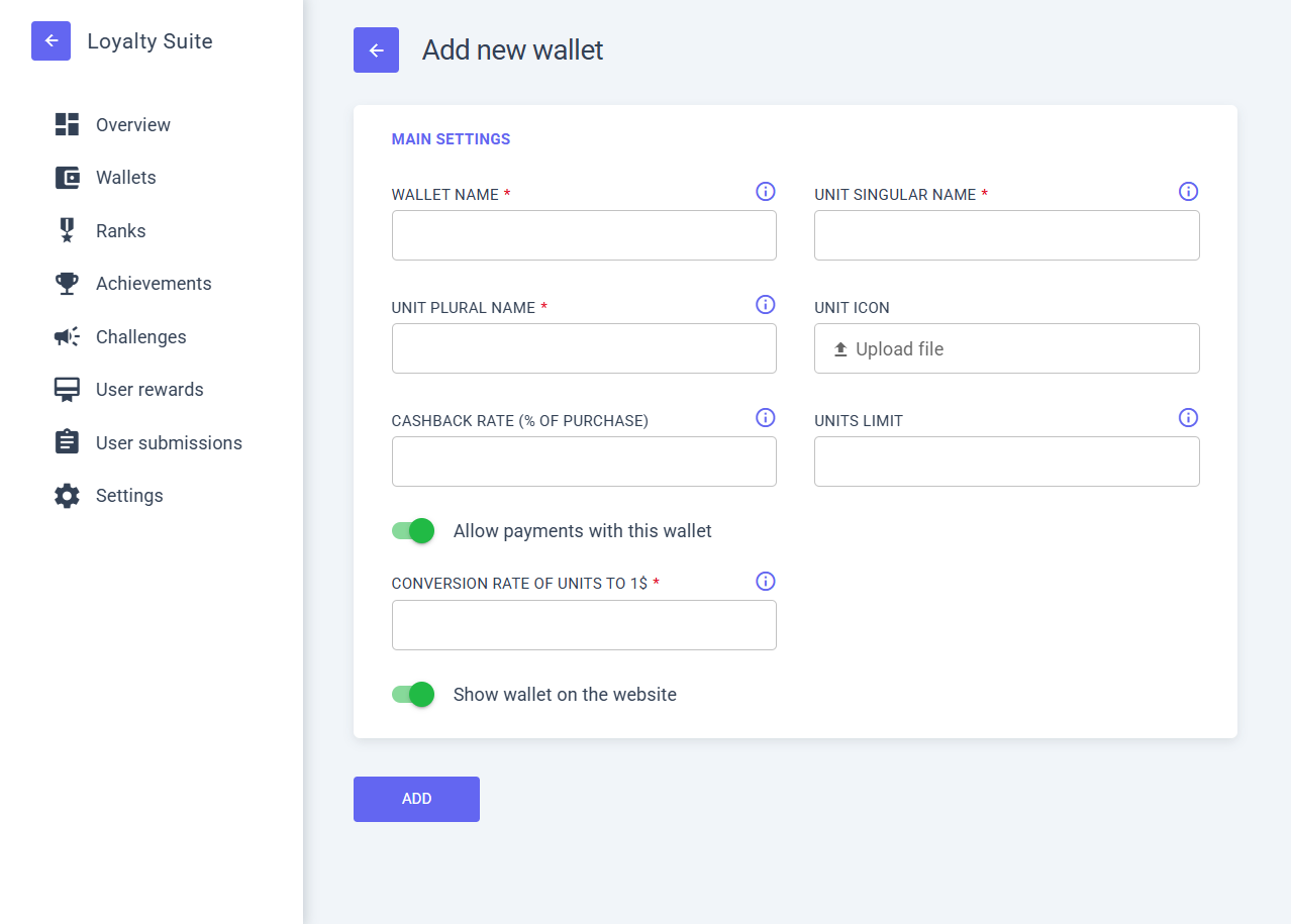 loyalty suite wallet